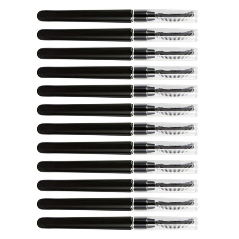 12pcs Women Silicone Eyelash Combs Eyelash Brushes with Protective Cover Portable Makeup Lash Grooming Tool for Eye Care and Lash Separation - Image 1