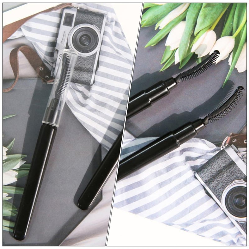 12pcs Women Silicone Eyelash Combs Eyelash Brushes with Protective Cover Portable Makeup Lash Grooming Tool for Eye Care and Lash Separation - Image 4