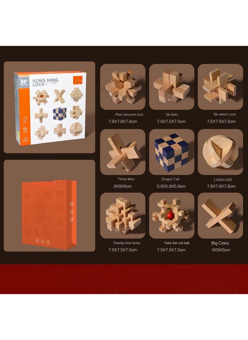 YD Wooden Multi Shape Rubik's Cube Toy  - Image 1