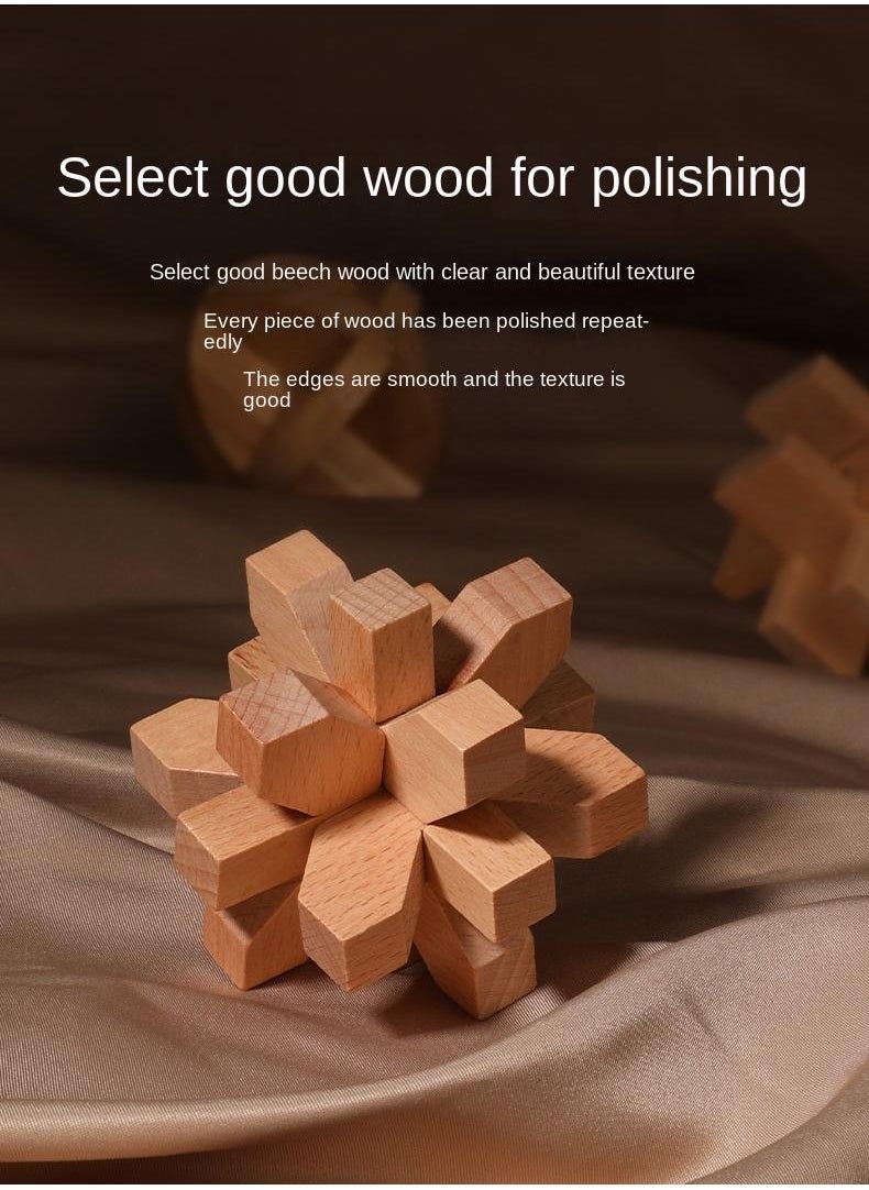 YD Wooden Multi Shape Rubik's Cube Toy  - Image 4