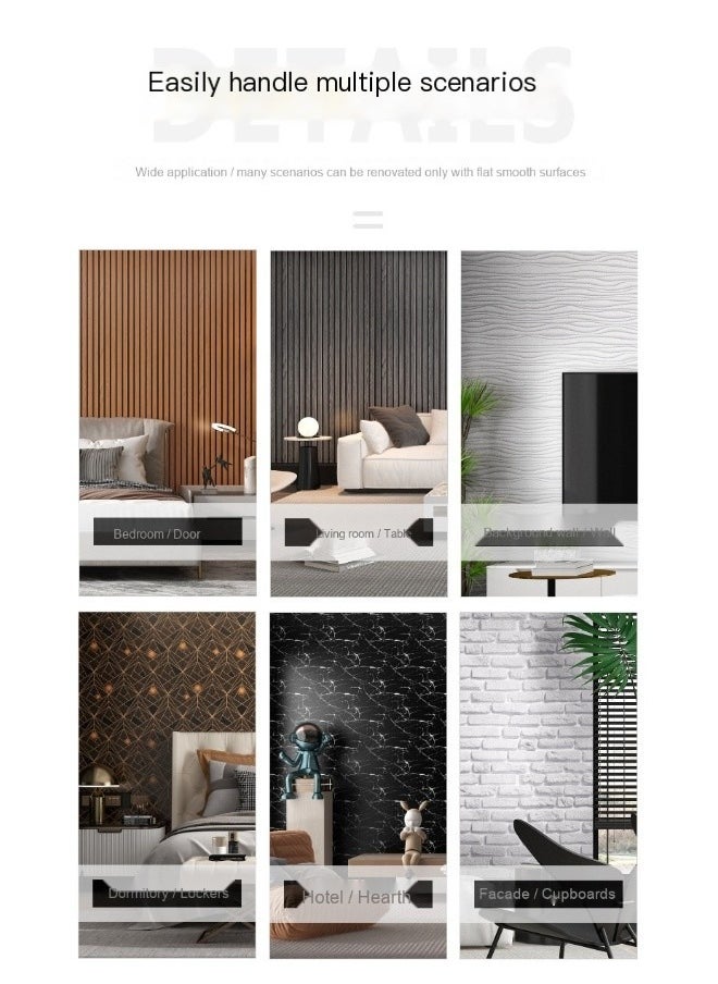 Anna 45cm x 5m Waterproof Decorative Wallpaper for Home Bedroom and Living Room Wall  - Image 4
