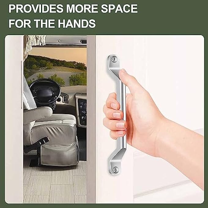 rayihni 2Pcs Rv Grab Door Handle Heavy Duty 304 Stainless Steel Metal For Camper Trailer Cargo Trailer Motor Home Boat Automotive Cart - Image 5