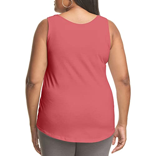 Just My Size Women's Plus-SizeJersey Shirttail Hem Tank TopBRINY PINK, 4X - Image 5