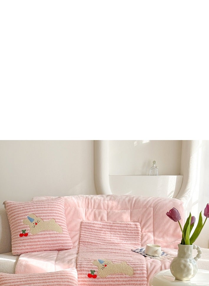 Towel Embroidery Pillow And Blanket Can Be Used For Both Car And Sofa Cushions, Suitable For Travel, Airplanes, Trains, Beds, Offices, And Rest  - Image 2