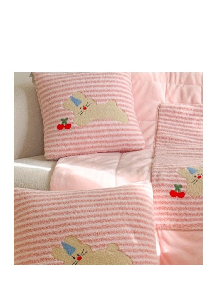 Towel Embroidery Pillow And Blanket Can Be Used For Both Car And Sofa Cushions, Suitable For Travel, Airplanes, Trains, Beds, Offices, And Rest  - Image 4