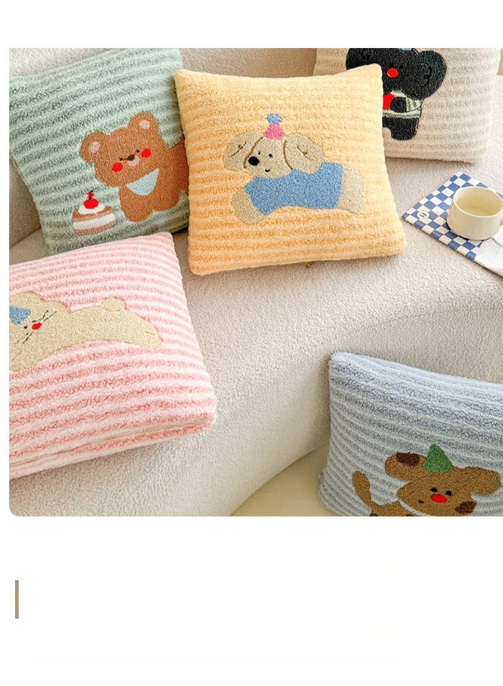 Towel Embroidery Pillow And Blanket Can Be Used For Both Car And Sofa Cushions, Suitable For Travel, Airplanes, Trains, Beds, Offices, And Rest  - Image 5