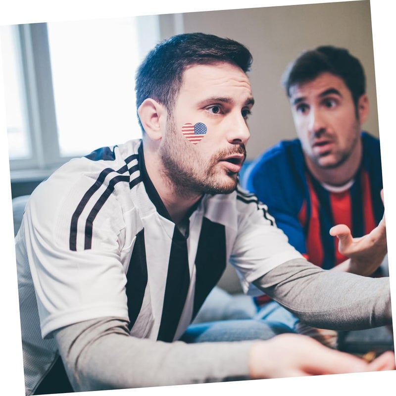 25Pcs American Flag Temporary Face Stickers Independence Day Tattoo Stickers for Sports Events Parties and Decorations Design for Patriotism - Image 5