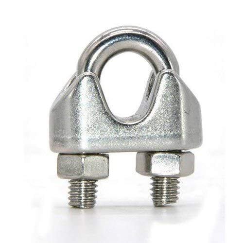 SB CHAVAN Wire Rope Clamp 316 inch Zinc Plated Wire Rope Clip Wire Cable Clamps Imported 8pc