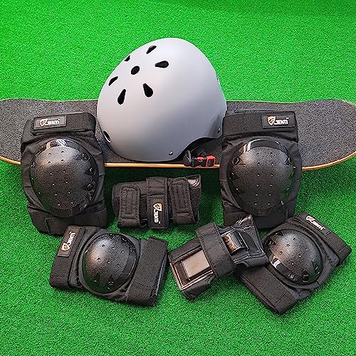 JBM Adult & Kid Skating Protective Gear Set for Beginner to Advanced, Skateboard Helmet Knee and Elbow Pads with Wrist Guards for Inline Roller Skating, Scooter, Skateboarding - Image 5