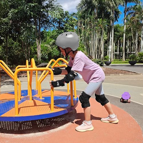 JBM Adult & Kid Skating Protective Gear Set for Beginner to Advanced, Skateboard Helmet Knee and Elbow Pads with Wrist Guards for Inline Roller Skating, Scooter, Skateboarding - Image 3
