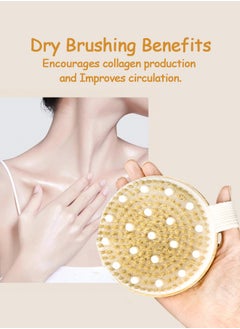 OAGA Body Brush for Wet or Dry Brushing - Gentle Exfoliating for Softer, Glowing Skin - Get Rid of Your Cellulite - Gentle Massage Nodes, Shower Brush Body Scrubber  - Image 4