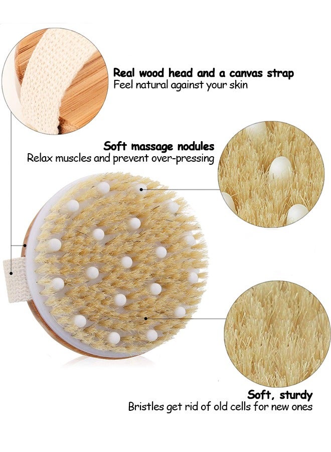 أوجا فرشاة للجسم للتنظيف الرطب او الجاف - تقشير لطيف لبشرة اكثر نعومة واشراقا - تخلص من السيلوليت، تحسن الدورة الدموية - فرشاة استحمام لتنظيف الجسم - Image 5