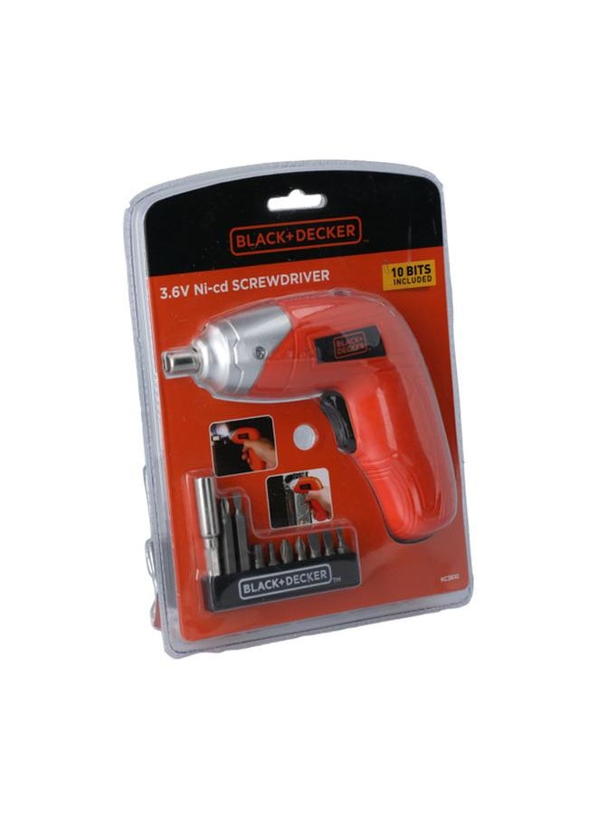 BLACK+DECKER Black & Decker 3.6V Li-Ion Cordless Power Screwdriver Kit with 10-Piece Bit KC3610-B5  - Image 2