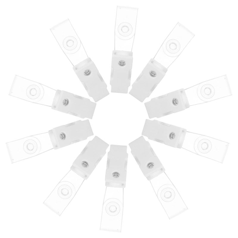10pcs White Plastic Garden Flag Clips Weather Resistant Fixing Clamps For Yard Poles - Image 2