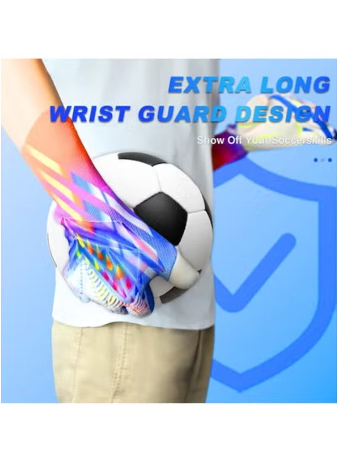 Halamine Soccer Goalkeeper Gloves, Professional Non-slip Goalie Gloves for Kids Youth, With Strong Grip And Protection, 8 Size  - Image 2