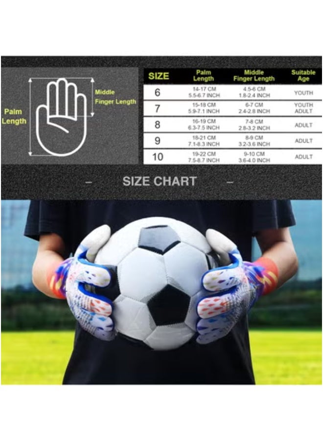 Halamine Soccer Goalkeeper Gloves, Professional Non-slip Goalie Gloves for Kids Youth, With Strong Grip And Protection, 8 Size  - Image 3