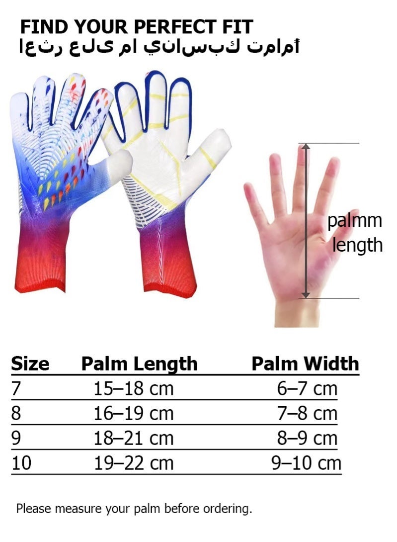 Halamine Soccer Goalkeeper Gloves for Kids & Youth, Strong Grip Goalie Gloves with Finger Protection & Wrist Support, Sizes 7-10 - Image 2