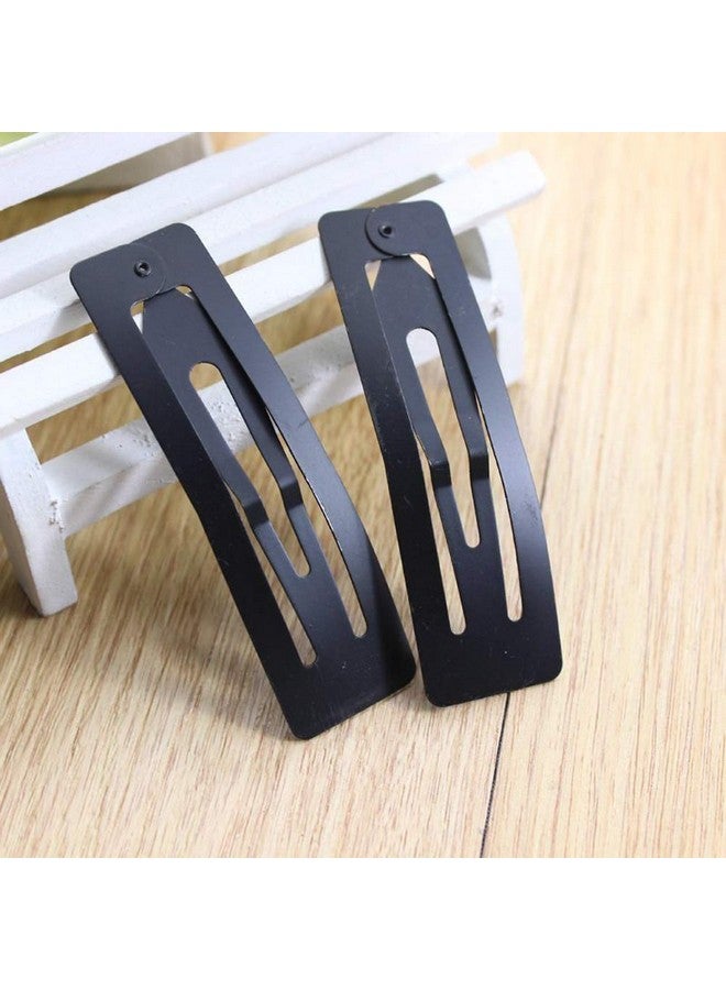 Teensery 20 Pcs 3Inch Scrub Black Hair Clips Metal Rectangle Hair Clips No Slip Paint Hair Clips Hair Accessories For Girls - Image 2