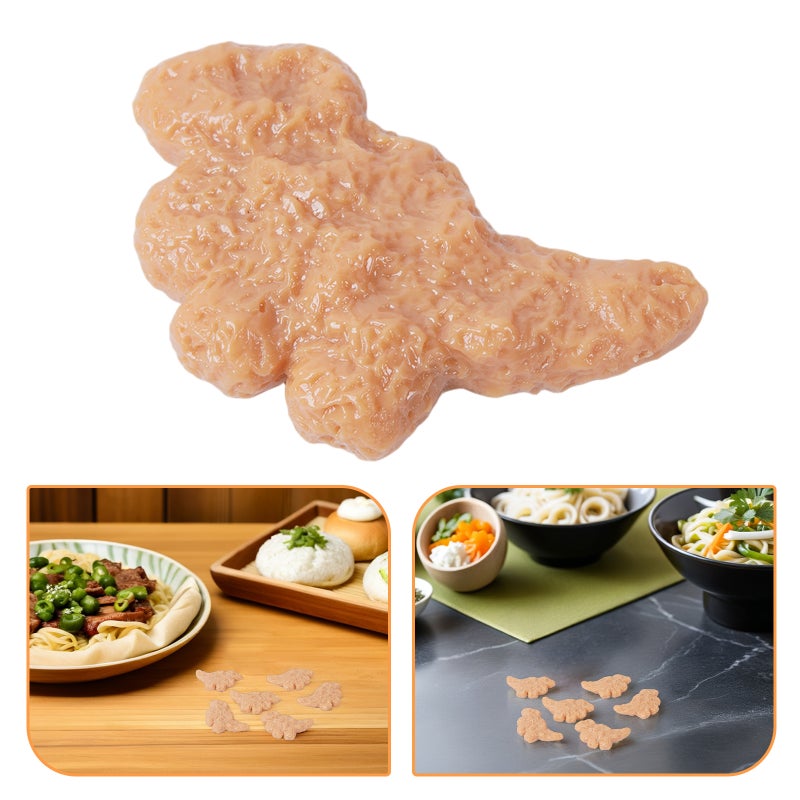 6pcs Dinosaur Chicken Fake Food Props | Realistic Photography Miniatures for Kitchen Display Party Decor & Dessert Shop Decoration - Image 2