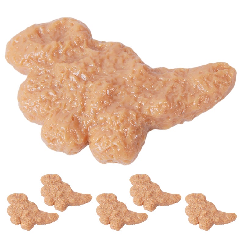 6pcs Dinosaur Chicken Fake Food Props | Realistic Photography Miniatures for Kitchen Display Party Decor & Dessert Shop Decoration - Image 4