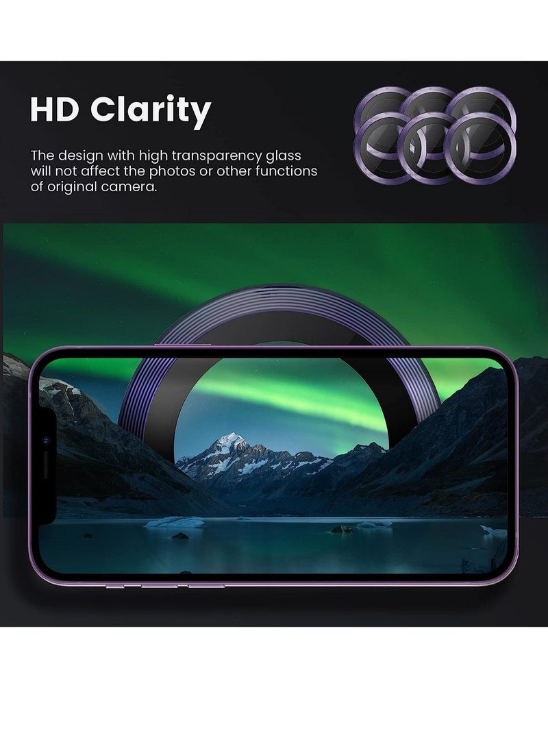 Raxoom iPhone 13 Pro Max Camera Lens Protector, 9H Tempered Glass Camera Cover Screen Protector Metal Individual Ring - Image 3