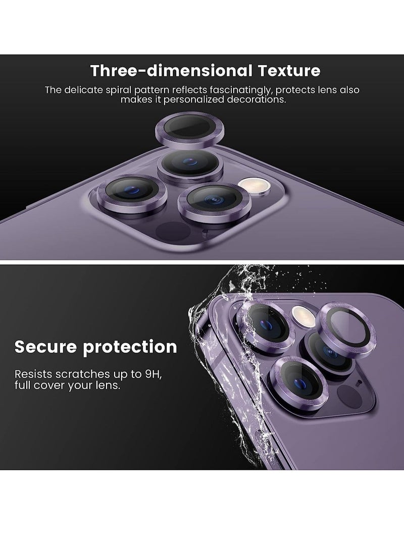 Raxoom iPhone 13 Pro Max Camera Lens Protector, 9H Tempered Glass Camera Cover Screen Protector Metal Individual Ring - Image 5