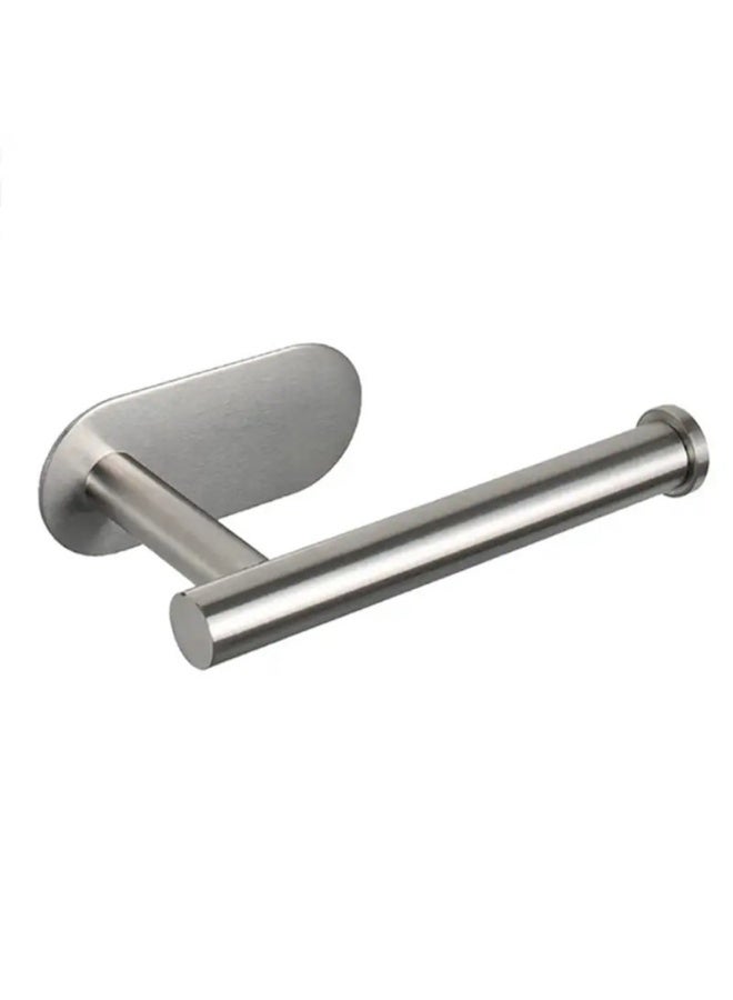 Stainless Steel Paper Towel Holder No Punch Wall Mount Paper Roll Shelving Toilet Home Bathroom Kitchen Organizer - Image 1