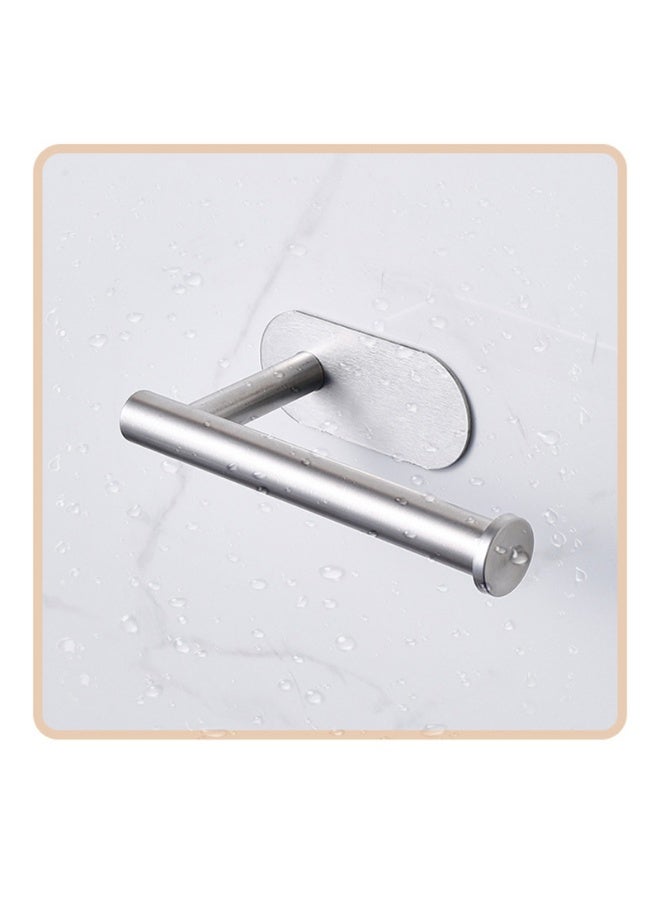 Stainless Steel Paper Towel Holder No Punch Wall Mount Paper Roll Shelving Toilet Home Bathroom Kitchen Organizer - Image 3