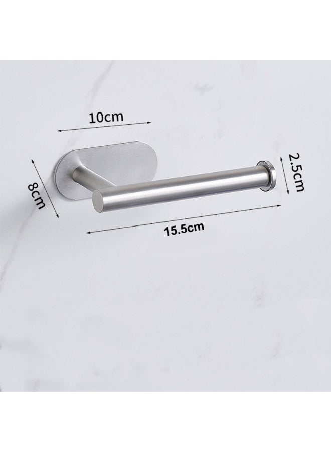 Stainless Steel Paper Towel Holder No Punch Wall Mount Paper Roll Shelving Toilet Home Bathroom Kitchen Organizer - Image 4