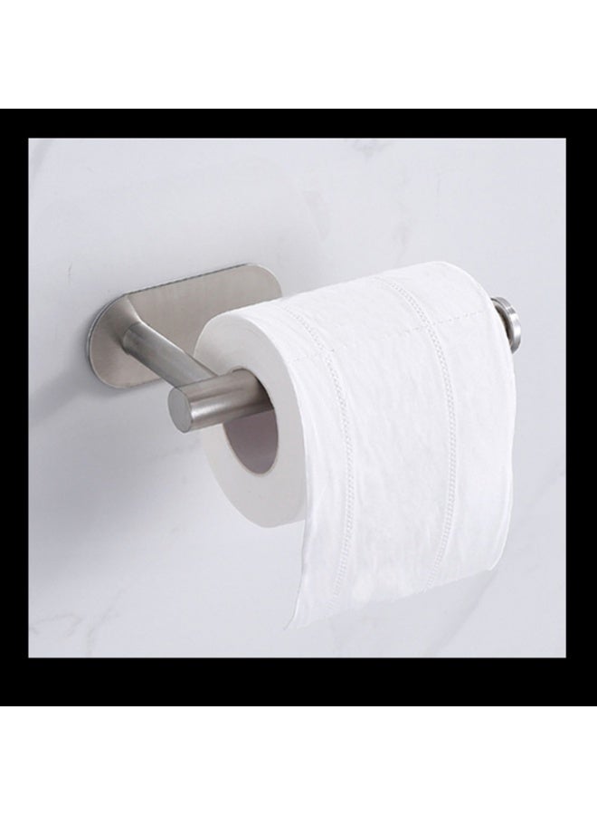 Stainless Steel Paper Towel Holder No Punch Wall Mount Paper Roll Shelving Toilet Home Bathroom Kitchen Organizer - Image 2