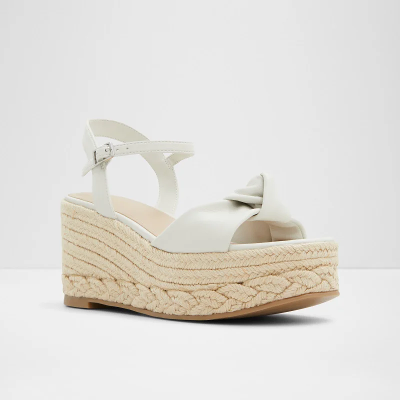 Aldo  Annamarie white wedge sandals for Women | Best Price UAE