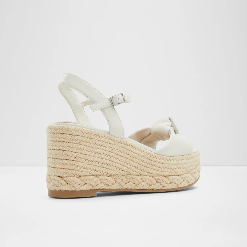 Aldo Annamarie white wedge sandals