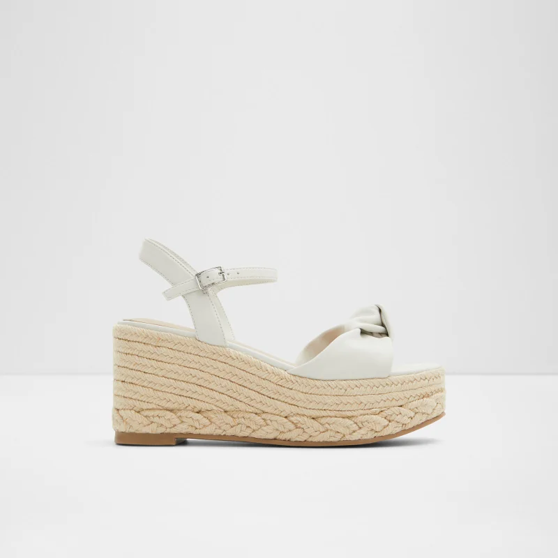 Aldo Annamarie white wedge sandals