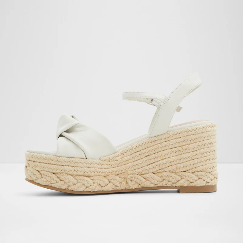 Aldo  Annamarie white wedge sandals for Women | Best Price UAE