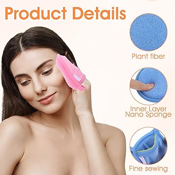Ptwola Ptwola 4 Pcs Facial Scrub Exfoliator Mitts Scrubber Deep Hand Exfoliating Face Gloves Face Body Cleaning Mitten Skin Cleanser Dead Dry Remover Skin Scrub Pad Tool for Men Women Bath Shower Spa  - Image 3