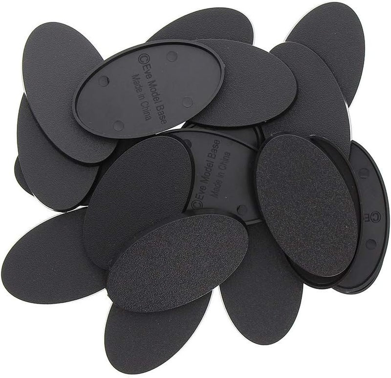 Evemodel MB660 20pcs Base 60X35mm or 2.36x1.38inch Plastic Model Bases for Gaming Miniatures or Wargames Table Games - Image 1