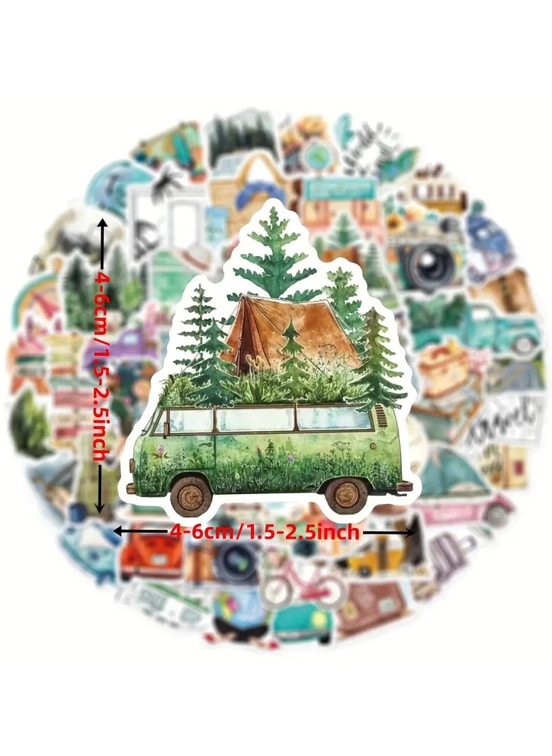 Goolsky [Popular Choice] 50pcs Outdoor Travel DIY Stickers Pack Scrapbooking Phone Luggage Laptop Car Skateboard Decorative Waterproof Graffiti Decals  - Image 2