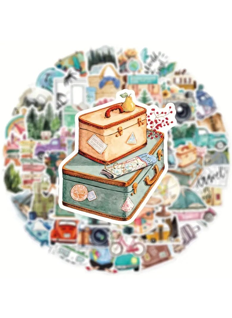 Goolsky [Popular Choice] 50pcs Outdoor Travel DIY Stickers Pack Scrapbooking Phone Luggage Laptop Car Skateboard Decorative Waterproof Graffiti Decals  - Image 3