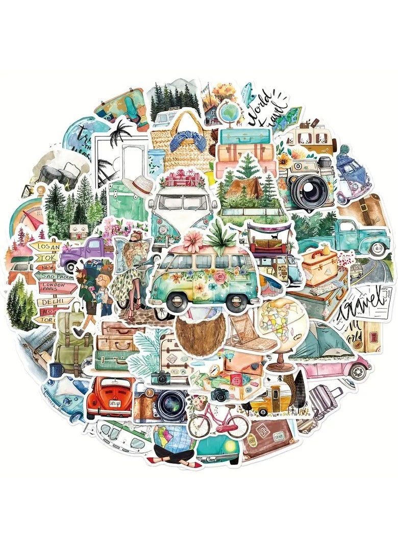 Goolsky [Popular Choice] 50pcs Outdoor Travel DIY Stickers Pack Scrapbooking Phone Luggage Laptop Car Skateboard Decorative Waterproof Graffiti Decals  - Image 4