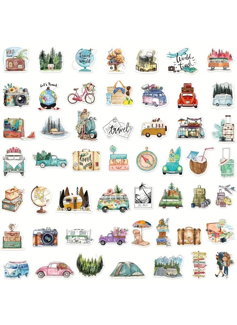 Goolsky [Popular Choice] 50pcs Outdoor Travel DIY Stickers Pack Scrapbooking Phone Luggage Laptop Car Skateboard Decorative Waterproof Graffiti Decals  - Image 5