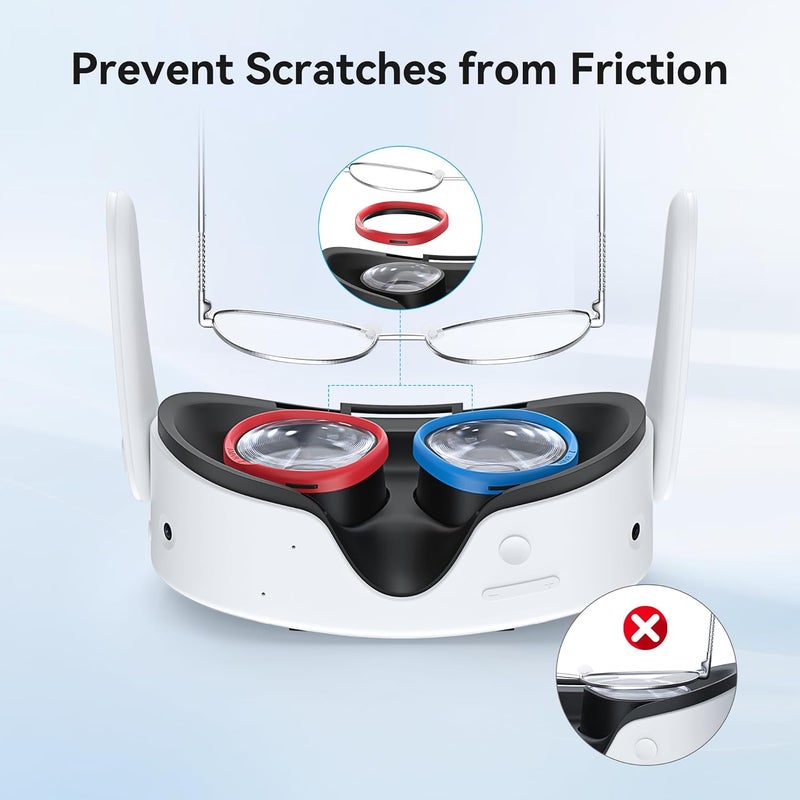 AMVR Glasses Spacer Compatible with Oculus Quest 3S/Quest 2/Rift S Accessories, Soft Silicone Anti-Scratch Ring, Protect VR Lens and Prescription Glasses from scratchings（Not Compatible with Quest 3） - Image 3