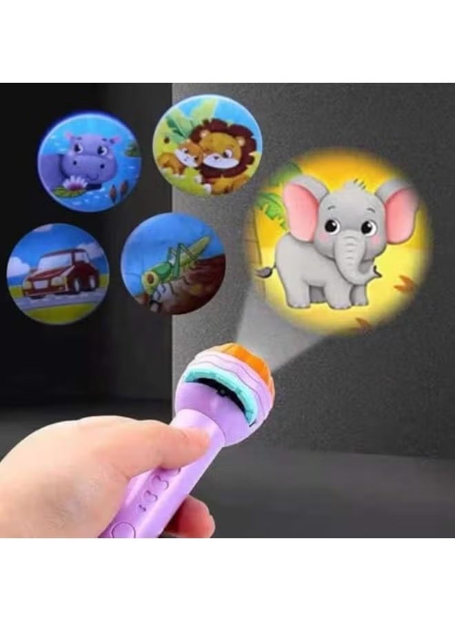 Generic Story Projector Flashlight for Kids – Educational Toy with 3 Slide Discs & 24 Images – Handheld Image Projector for Toddlers Ages 3+ – Bedtime Fun with Lights & Imagination - Pink - Image 5