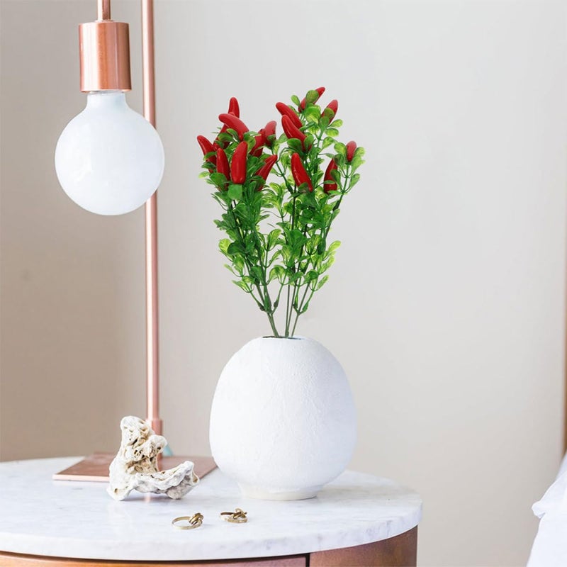 2Pcs Artificial Red Chili Pepper Stems Faux Plant Bouquet Kitchen Home Vase Decor - Image 5