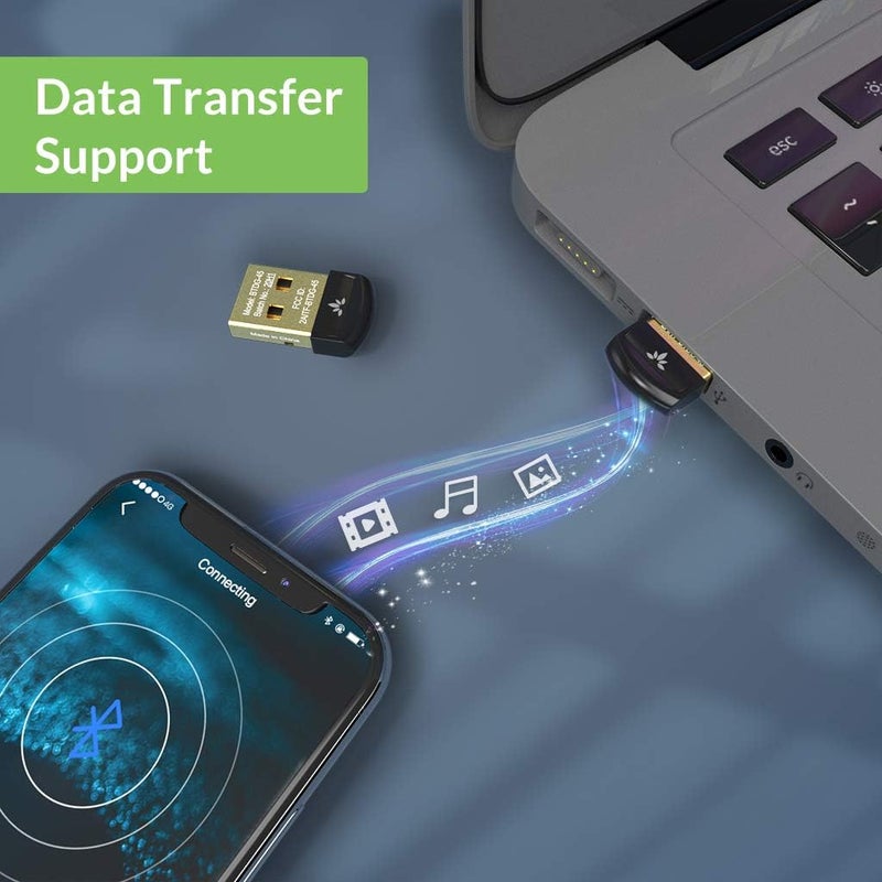 Avantree محول DG45 USB بلوتوث لجهاز الكمبيوتر، الكمبيوتر، سطح المكتب واللابتوب، متوافق مع ويندوز 11/10/8.1/8 فقط - يتصل بسماعات البلوتوث، مكبرات الصوت، لوحات المفاتيح، الفأرات والطابعات (ليس 2.4G) - Image 5