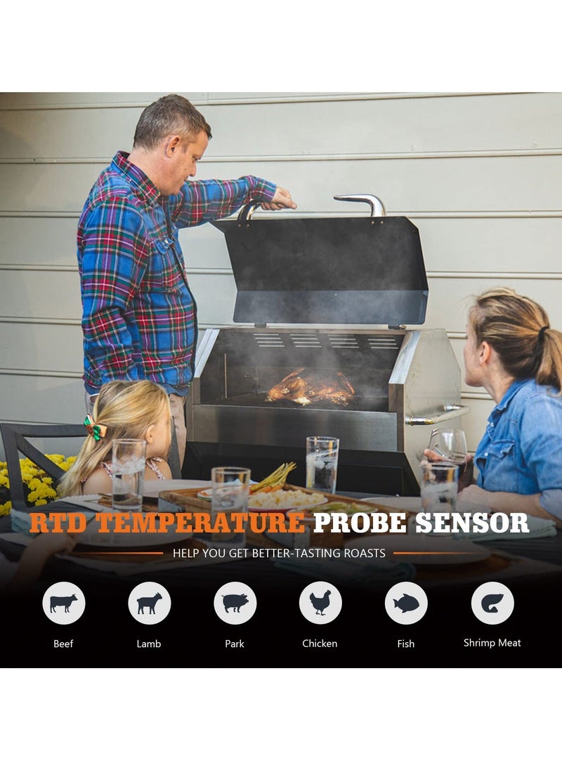 Y&D - Large Replacement RTD Probe Compatible with Rec Tec/Recteq Wood Pellet Grills, Temp Sensor for RT-590, RT-680, RT-700, RT-CMG Beast, RT-TMG Chuckwagon - Image 1