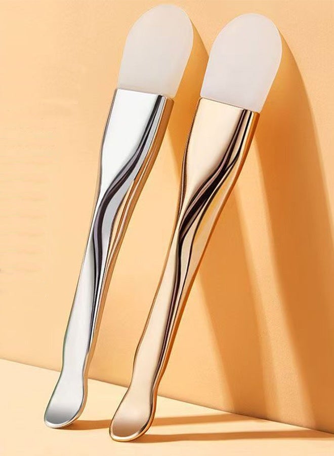 فرشاة قناع سيليكون مزدوجة الأطراف - أداة تطبيق لأقنعة الطين والجل والكريم - خالية من الفوضى وقابلة لإعادة الاستخدام - Image 1