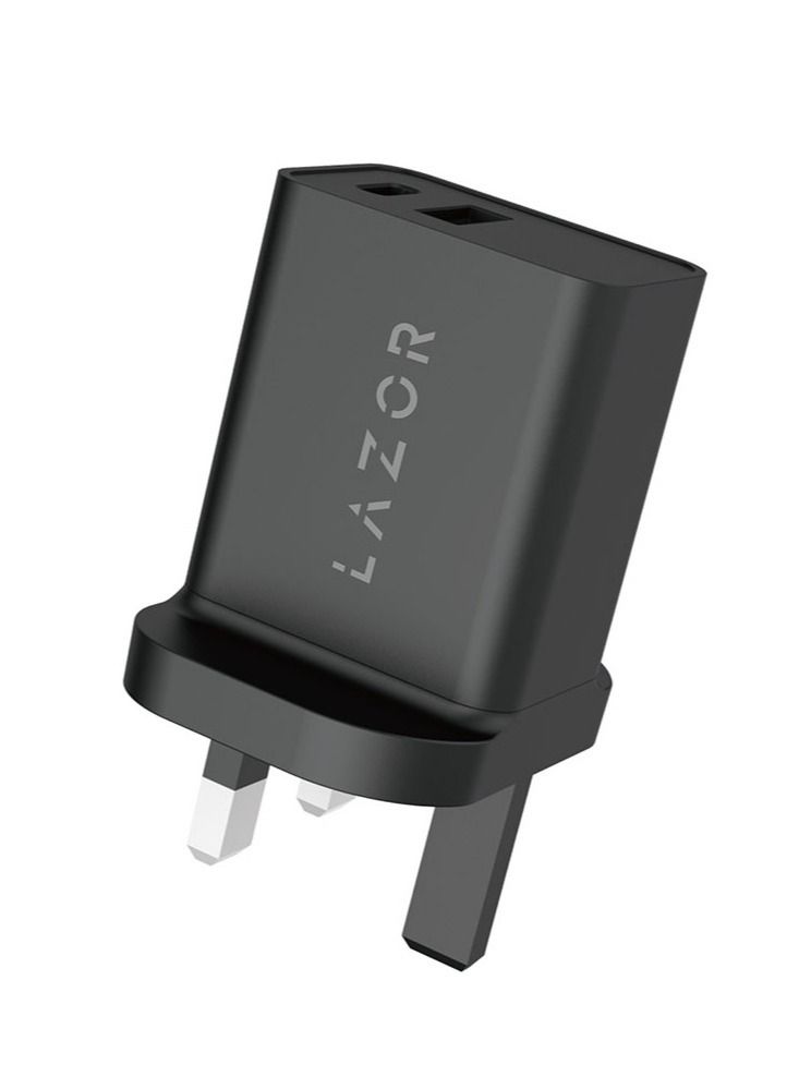 Lazor Rapid Fast Charging Power Adapter AD28 Black - Image 3