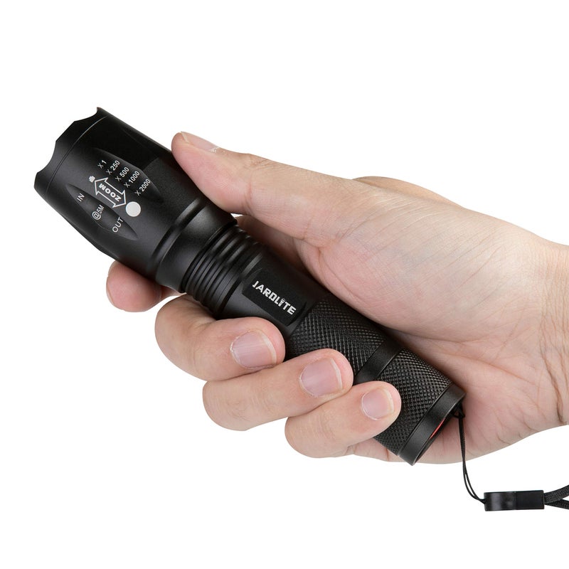 JARDLITE 8 Pack LED Emergency Handheld Flashlight, Adjustable Focus, Water Resistant with 5 Modes, Best Tactical Torch for Hurricane, Camping, Dog Walking - Image 3