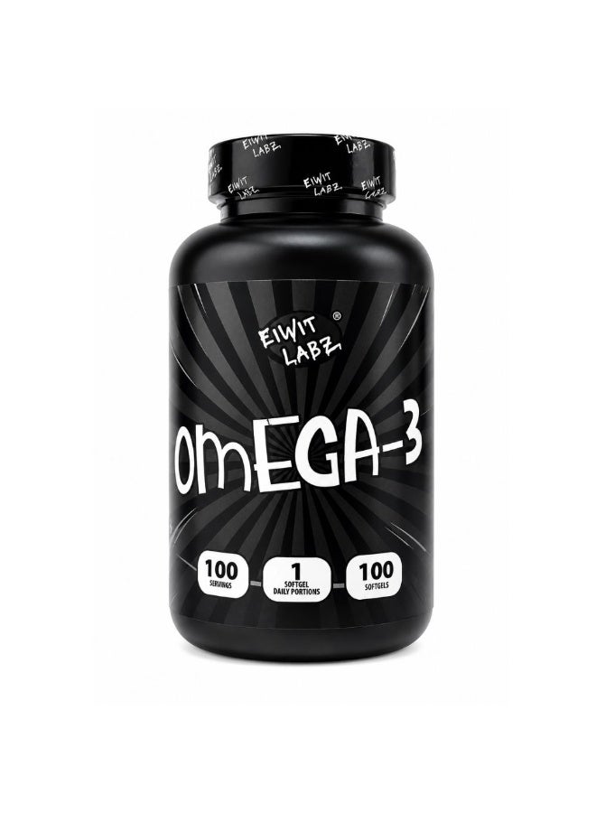 Omega-3 100 Softgels – 100 Servings Heart, Brain & Joint Health Support