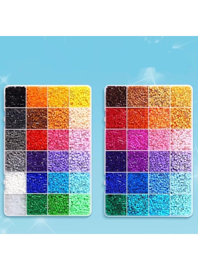والبك ذوبان الخرز مجموعة- حوالي 50,000pcs 96 ألوان الخرز اليدوية مجموعة، ذوبان الخرز مجموعة، إدراجات، ورق إكمال وملحقات سلسلة، هدية عيد ميلاد - Image 3